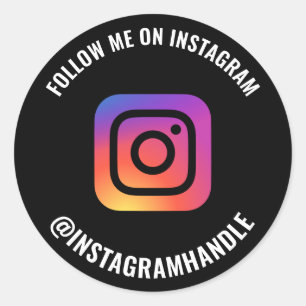 Adesivo Redondo marketing de mídia social de logotipo do Instagra