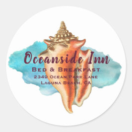 Adesivo Redondo Marketing de Sea Shell