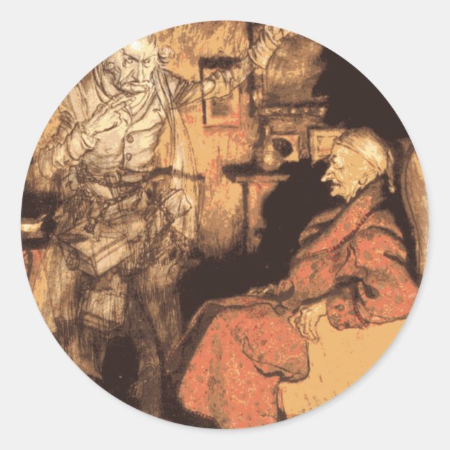 Adesivo Redondo Marley e Scrooge (Frente)