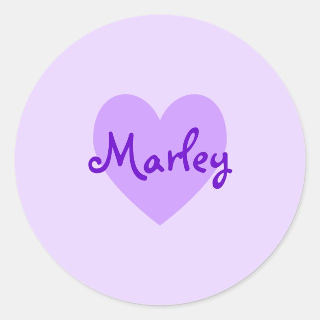 Adesivo Redondo Marley em Purple (Frente)