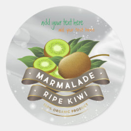 Adesivo Redondo Marmalade Ripe Kiwi Jam Round Sticker