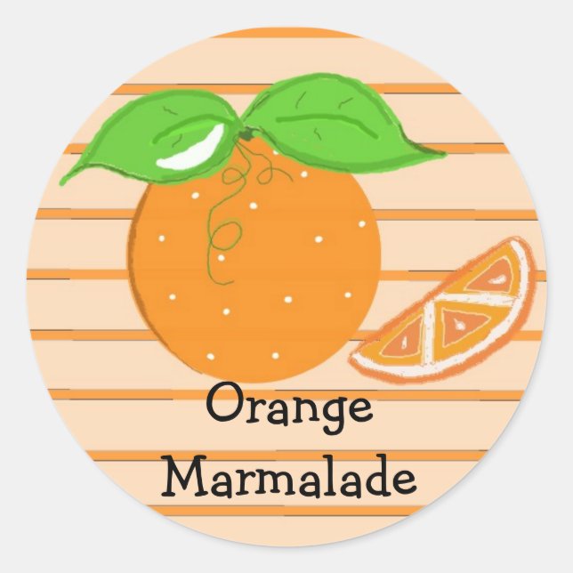 Adesivo Redondo Marmelada de Laranja (Frente)