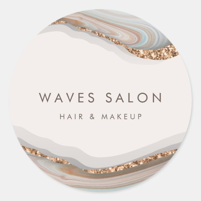 Adesivo Redondo Mármore Ágata Pedra (Frente)