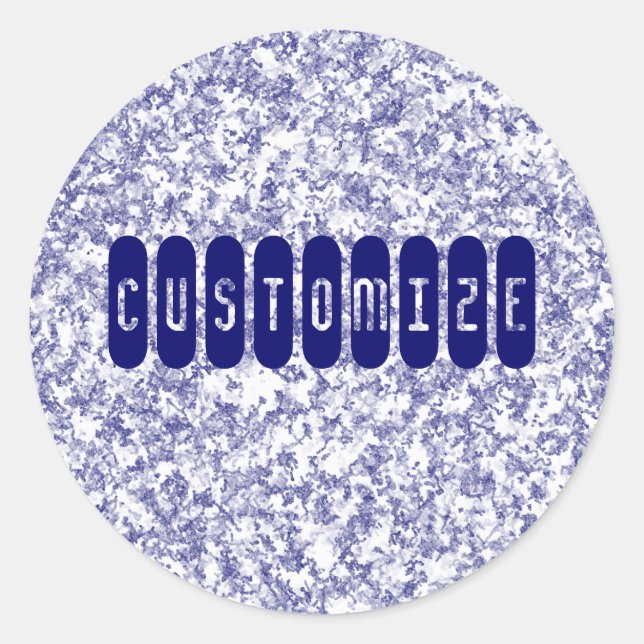 Adesivo Redondo Mármore Azul - Modelo (Frente)