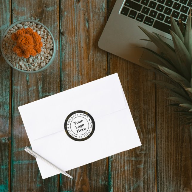 Adesivo Redondo Mármore negro e dourado (Criador carregado)