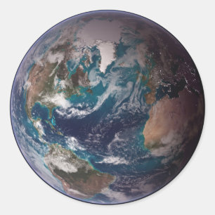 Adesivo Redondo Mármores Azuis Gêmeos - Oeste - Planeta Terra Imag