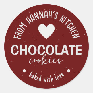 Adesivo Redondo Maroon Glitter Background Feito Com Amor