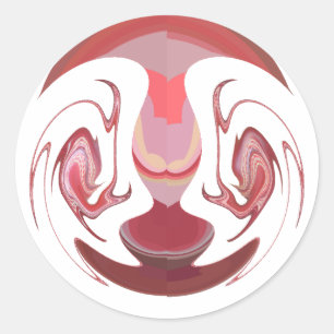 Adesivo Redondo Maroon Majestade: Radiância Russa Texturizada Afri