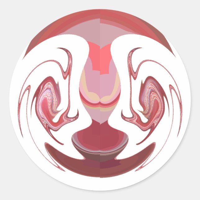 Adesivo Redondo Maroon Majestade: Radiância Russa Texturizada Afri (Frente)