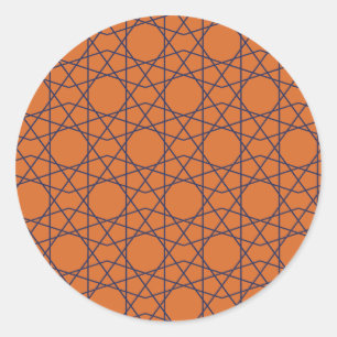 Adesivo Redondo Marrakech Índigo Geometria
