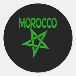 Adesivo Redondo Marrocos Antigo Eu Amo Mapa Marrocos Futebol Marro