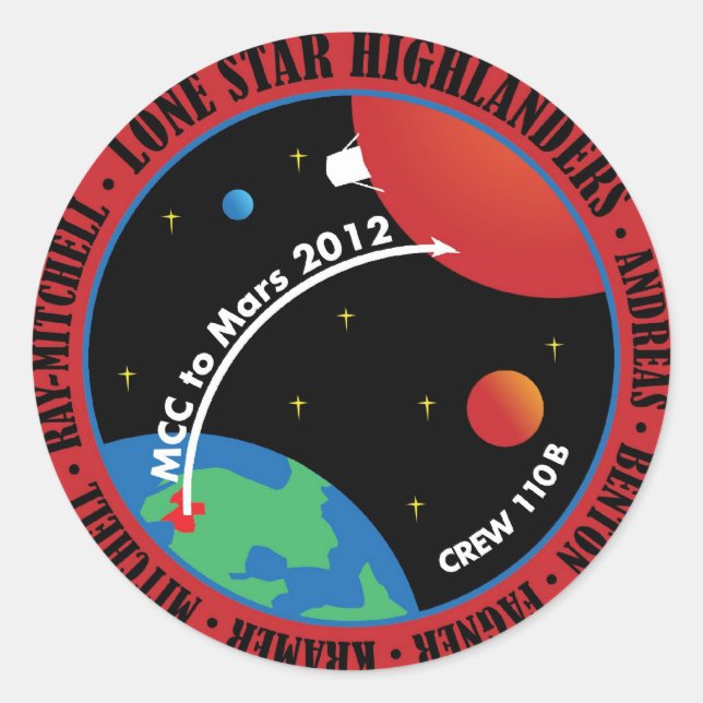 Adesivo Redondo Mars 101 Sticker 2011 (Frente)