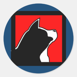 Adesivo Redondo MARS Akita Blue Sticker