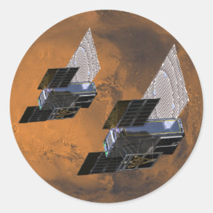 Adesivo Redondo Mars Cubo por MarCO CubeSats