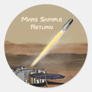 Adesivo Redondo Mars Sample Mission Sticker