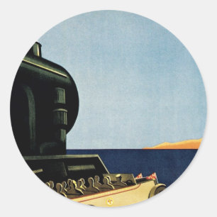 Adesivo Redondo Marselha ~ Cote D'Azur