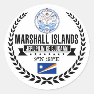 Adesivo Redondo Marshall Islands