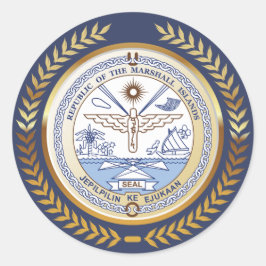 Adesivo Redondo Marshall Islands Seal