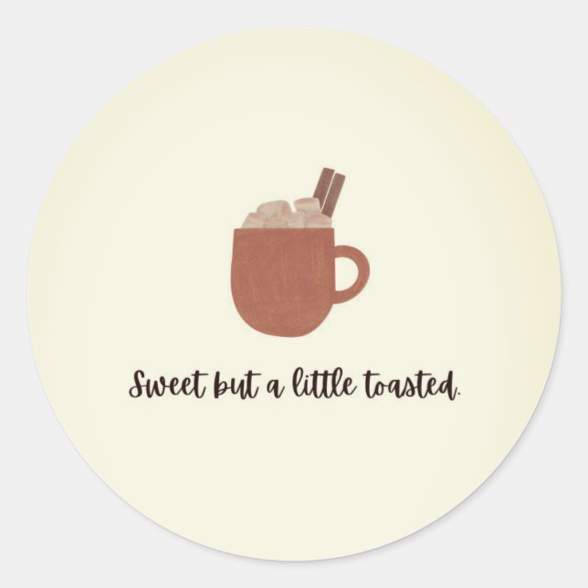 Adesivo Redondo Marshmallow de ação de graças (Frente)