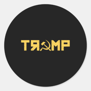 Adesivo Redondo Martelo Doente Rússia Colusão Ussr Resiste