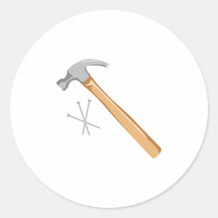 Adesivo Redondo Martelo & unhas