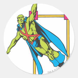 Adesivo Redondo Martian Manhunter Soars