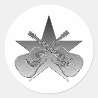Adesivo Redondo Martin D28 Estrela Metálica