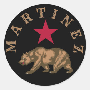 Adesivo Redondo Martinez, California Classic Round Sticker