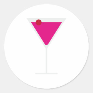 Adesivo Redondo Martini Glass