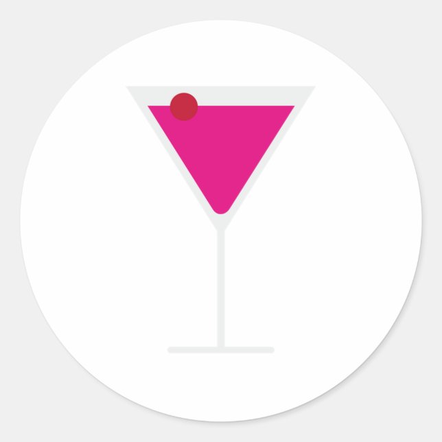 Adesivo Redondo Martini Glass (Frente)