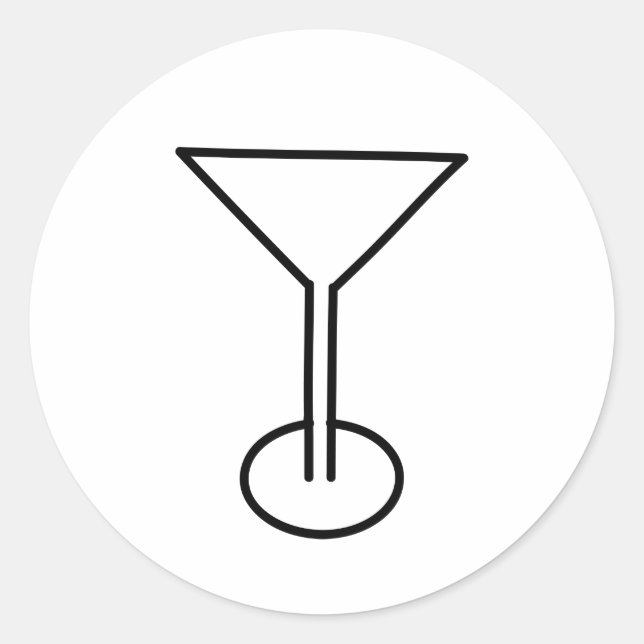 ADESIVO REDONDO MARTINI GLASS DESIGN (Frente)