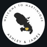 Adesivo Redondo Martinique Wedding Welcome Sticker for Box, Bag<br><div class="desc">Use este adesivo para rotular as bolsas de boas-vindas ou as caixas de tratamento para seus convidados fora do hotel, e bem-vindos à Martinica!</div>