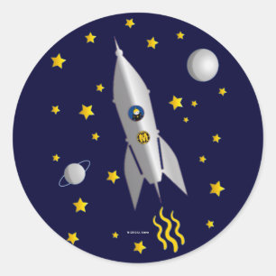 Adesivo Redondo Martzkins In Outer Space Stickers © 2012 M. Martz