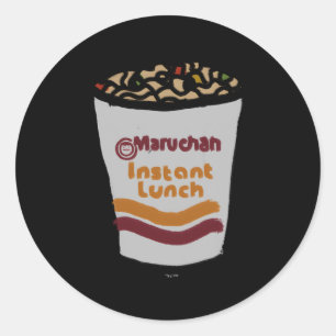 Adesivo Redondo Maruchan Instant Lunch Ra Noodle Doodle