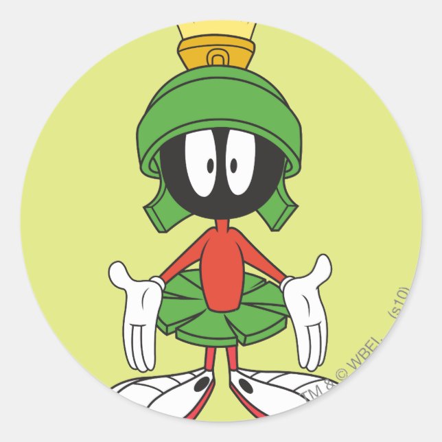 Adesivo Redondo MARVIN, MARTIAN™ Arms Open (Frente)