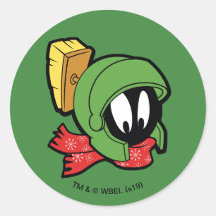 Adesivo Redondo MARVIN MARTIAN™ "Fora deste Mundo" Feriado