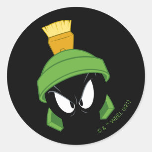 Adesivo Redondo MARVIN, O MARTIAN™ Angry Face