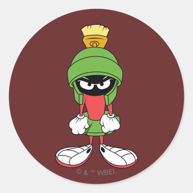 Adesivo Redondo MARVIN, O MARTIAN™ Upset (Frente)