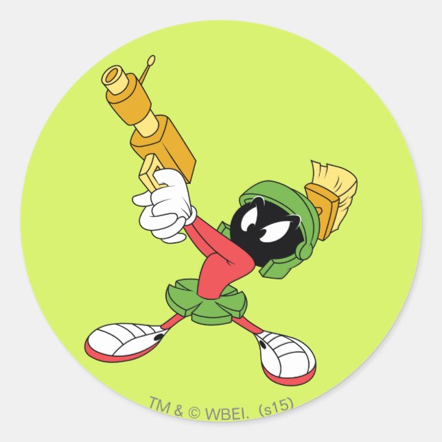 Adesivo Redondo MARVIN THE MARTIAN™ AMING Laser (Frente)