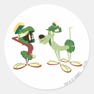 Adesivo Redondo MARVIN THE MARTIAN™ and K-9 2