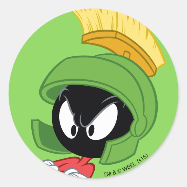 Adesivo Redondo MARVIN THE MARTIAN™ | Armas cruzadas (Frente)