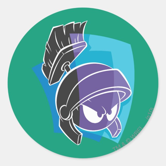 Adesivo Redondo MARVIN THE MARTIAN™ Expressive 14 (Frente)