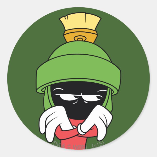 Adesivo Redondo MARVIN THE MARTIAN™ Pout (Frente)