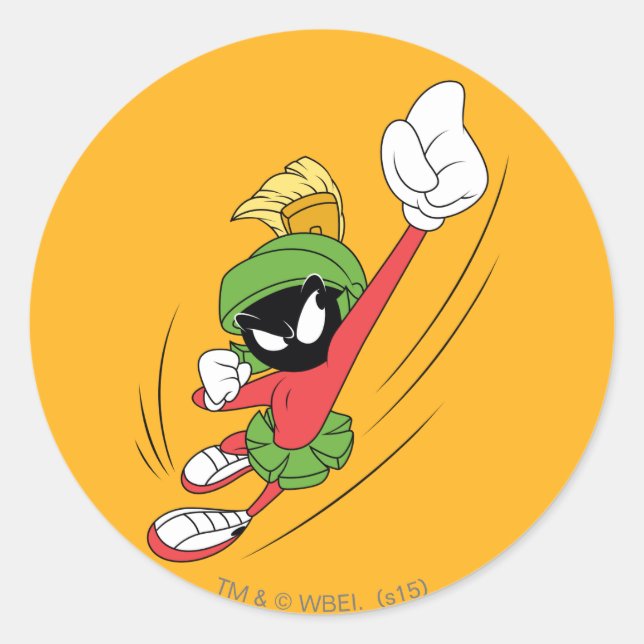 Adesivo Redondo MARVIN THE MARTIAN™ Punch (Frente)