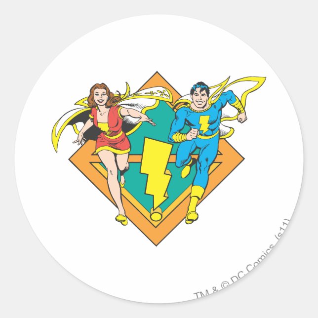 Adesivo Redondo Mary & Junior Run (Frente)