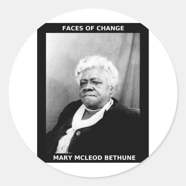 Adesivo Redondo Mary McLeod Bethune (Frente)