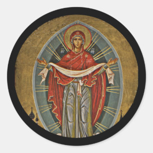 Adesivo Redondo Mary Protector Theotokos