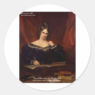 Adesivo Redondo Mary Shelly "Love Nunca Viu" Ofertas e Cartões