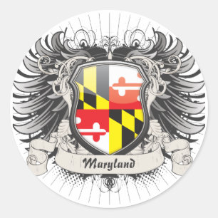 Adesivo Redondo Maryland Crest