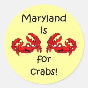 Adesivo Redondo Maryland é para Crabs